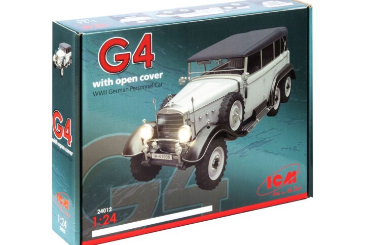 Збірна модель ICM - Typ G4, Автомобіль німецького керівництва 2 Світової війни з піднятим тентом (24012)