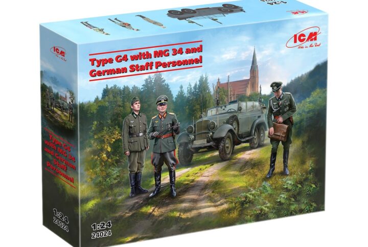 Збірна модель ICM - Type G4 з MG 34 та німецьким штабним персоналом (24024)