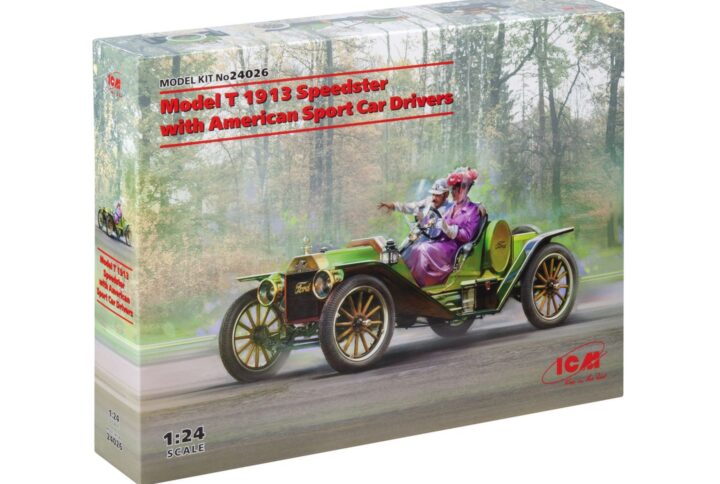 Збірна модель ICM - Model T 1913 Speedster з американськими автоспортсменами (24026)