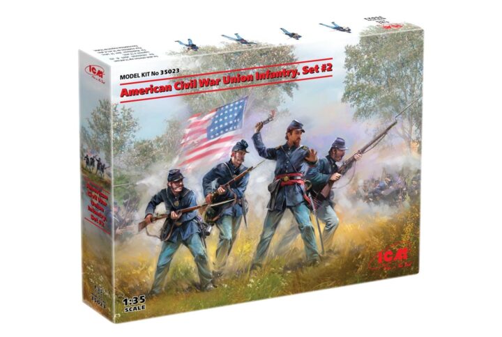 Збірна модель ICM - Громадянська війна в Америці Піхота Союзу. Набір 2 (35023)