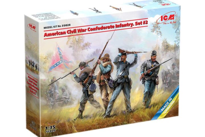 Збірна модель ICM - Громадянська війна в Америці Піхота Конфедерації. Набір 2 (35024)