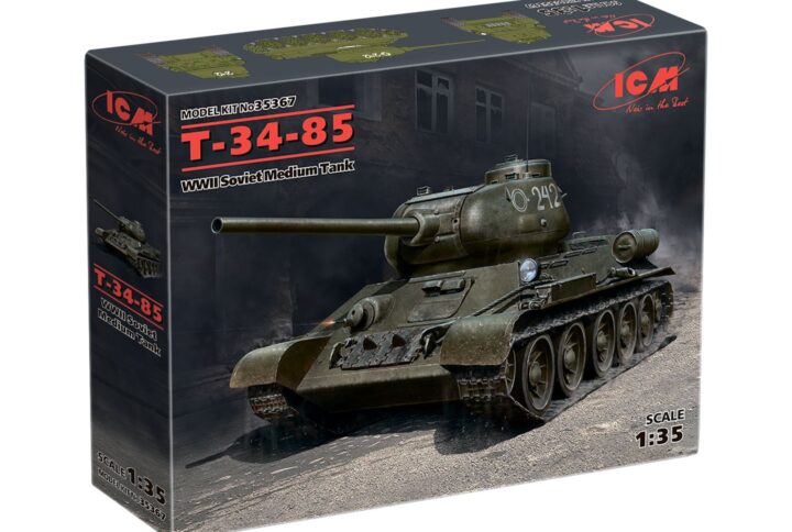 Збірна модель ICM - Т-34-85, Радянський середній танк 2 Світової війни (35367)