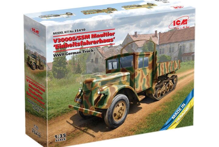 Збірна модель ICM - V3000S/SSM Maultier "Einheitsfahrerhaus", німецький автомобіль 2СВ (35410)