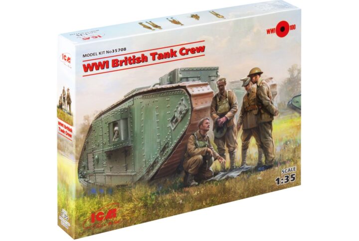 Збірна модель ICM - Британський танковий екіпаж 1СВ (4 Фігури) (35708)