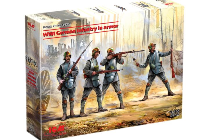Збірна модель ICM - Німецька піхота 1 СВ у сталевій броні (35722)