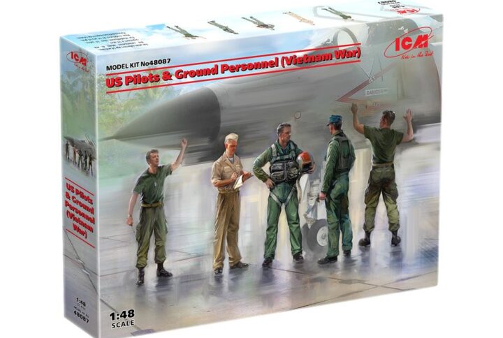 Збірна модель ICM - Американські пілоти і техніки (війна у В'єтнамі) (5 фигур) (48087)