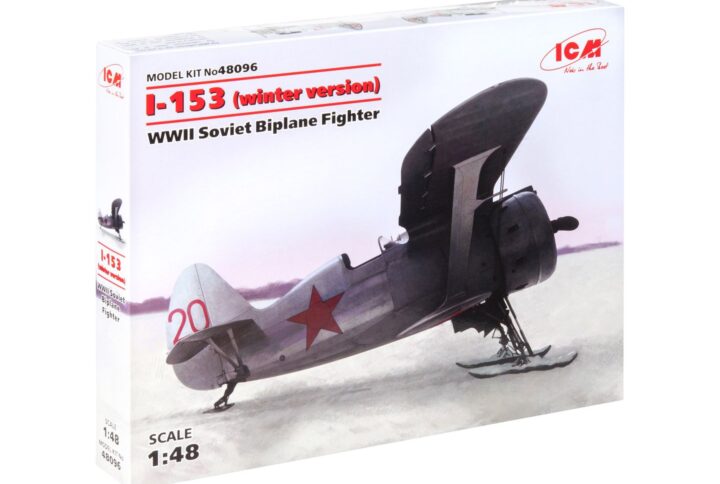 Збірна модель ICM - I-153, Радянський винищувач-біплан 2 Світової війни (зимова версія) (48096)