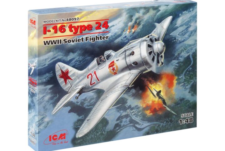 Збірна модель ICM - I-16 тип 24,Радянський винищувач 2 Світової війни (48097)