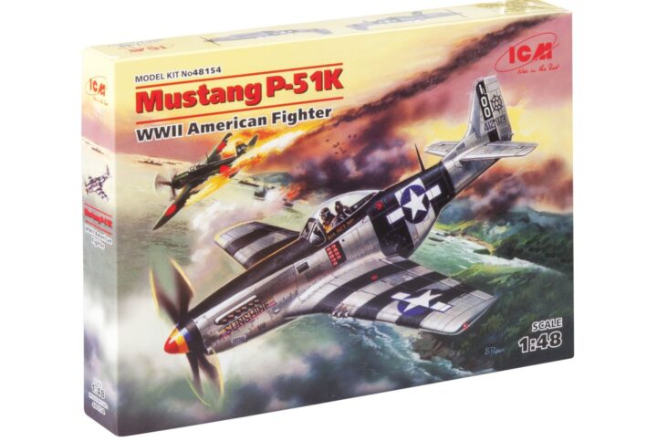 Збірна модель ICM - Мустанг Р-51К, американський винищувач 2 Світової війни (48154)