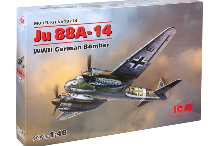 Збірна модель ICM - Ju 88A-14, Німецький бомбардувальник 2 Світової війни (48234)