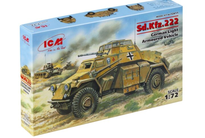 Збірна модель ICM - Sd.Kfz.222, німецький легкий бронеавтомобіль (72411)
