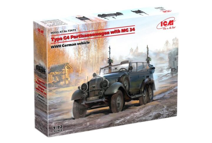 Збірна модель ICM - Тип G4 Partisanenwagen з MG 34, німецький автомобіль 2 Світової війни (72473)