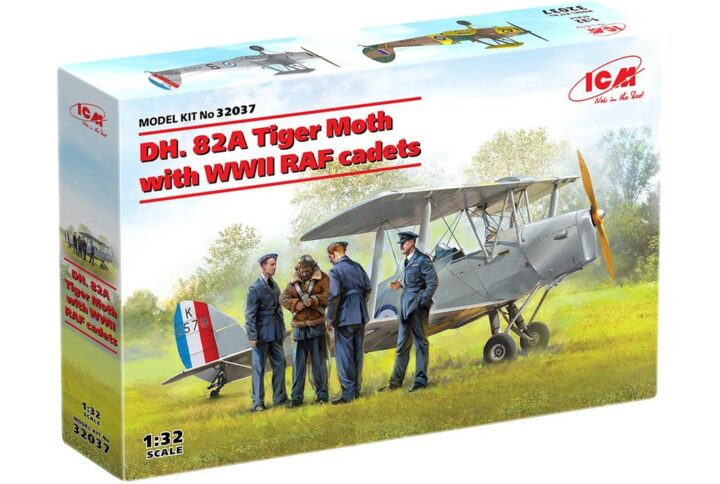 Збірна модель ICM - DH. 82А Tiger Moth з кадетами RAF (32037)