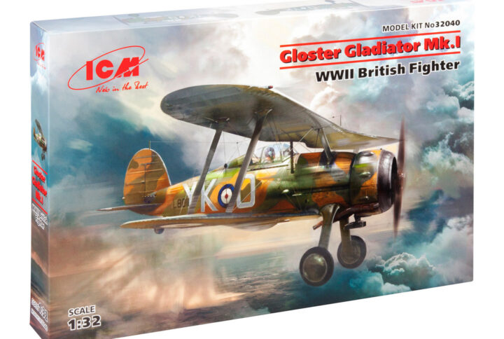 Збірна модель ICM - Gloster Gladiator Mk.I, Британський винищувач 2СВ (32040)