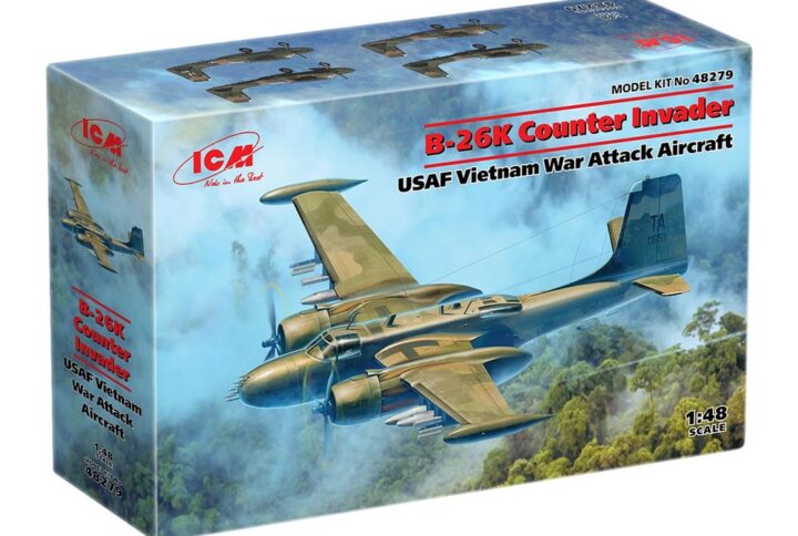 Збірна модель ICM - B-26K Counter Invader, Американський ударний літак (війна у В'єтнамі) (48279)