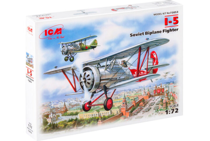 Збірна модель ICM - І-5, радянський винищувач-біплан (72053)