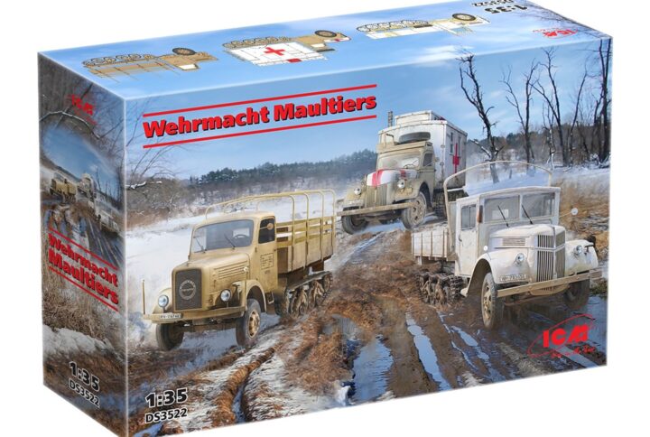 Збірна модель ICM - Напівгусеничні вантажівки Вермахту (DS3522)