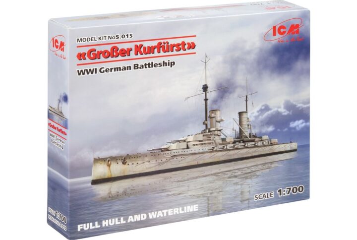 Збірна модель ICM - «Groβer Kurfürst» (повний корпус і по ватерлінію), Німецький лінійний корабель 1 Світової Війни (S.015)