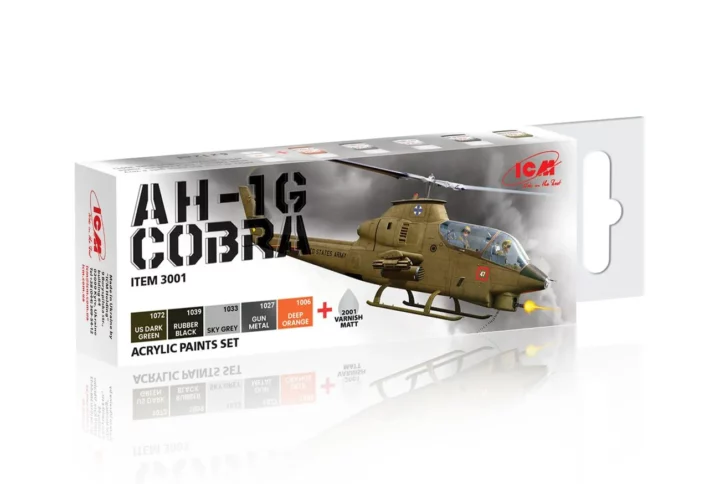 Набір акрилових фарб ICM для Cobra AH-1G (3001)