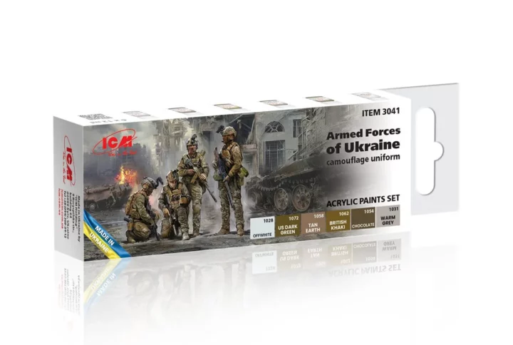 Набір акрилових фарб ICM для Збройних Сил України (3041)