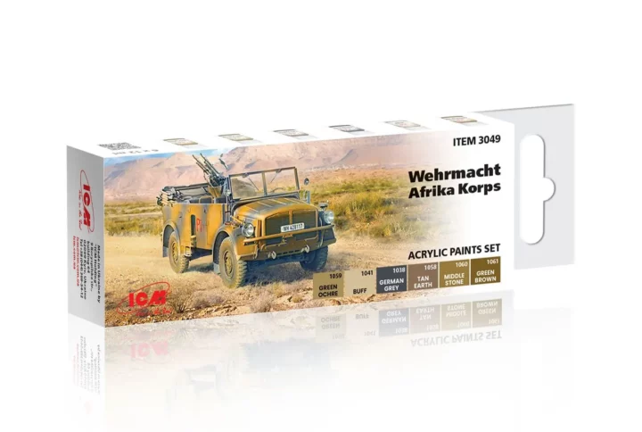 Набір акрилових фарб ICM для африканського корпусу Вермахту (3049)