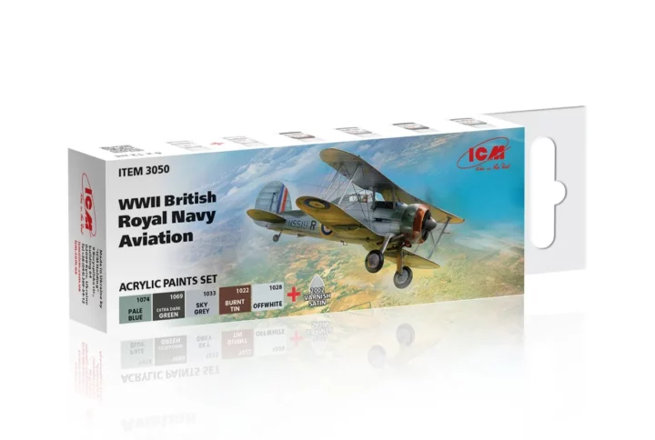 Набір акрилових фарб ICM для авіації Королівського військово-морського флоту Великобританії 2СВ (3050)