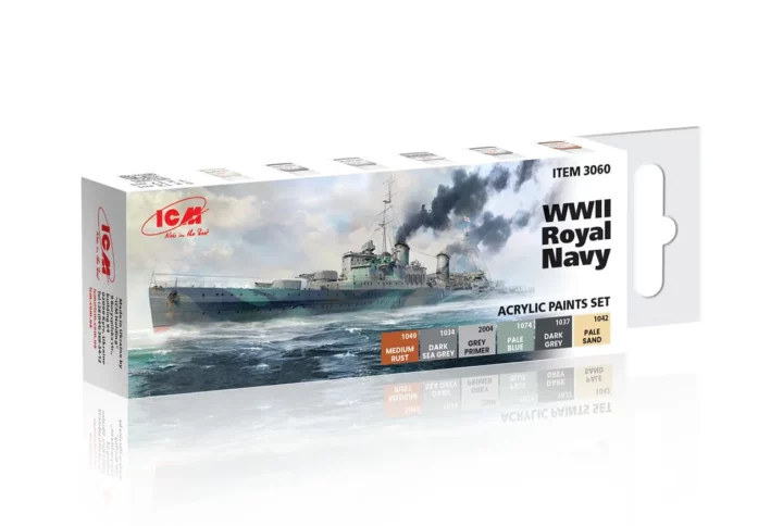 Набір акрилових фарб ICM для Королівського військово-морського флоту 2СВ (3060)
