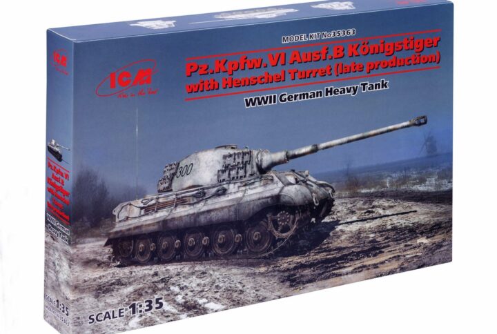 Збірна модель ICM - Pz.Kpfw.VI Ausf.B "Королевський Тигр" із башнею Henschel (пізнє виробництво ), Німецькій важкій танк 2 Світової війни (35363)