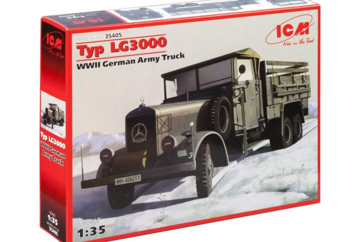 Збірна модель ICM - Typ LG3000, німецький армійський вантажний автомобіль 2 Світової війни (35405)