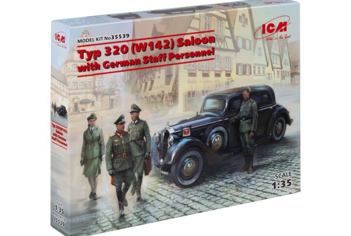 Збірна модель ICM - Typ 320 (W142) седан з німецьким штабним персоналом (35539)