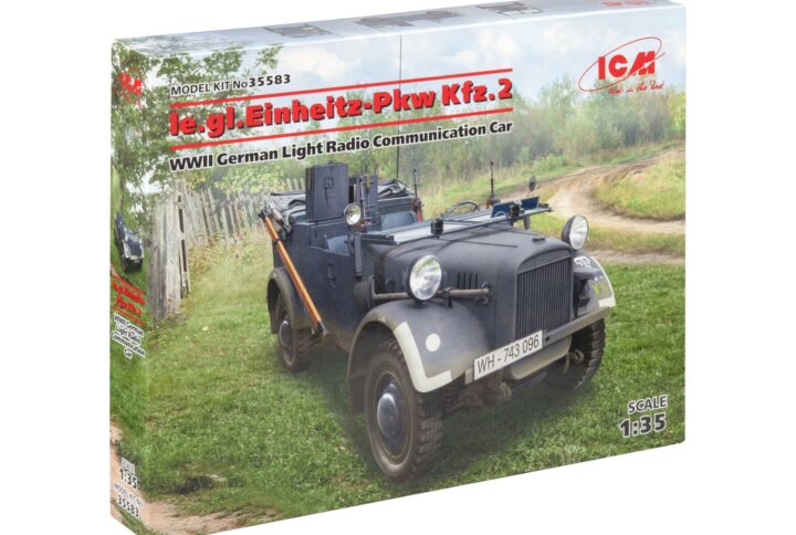 Збірна модель ICM - le.gl.Einheitz-Pkw Kfz.2, Німецький легковий автомобіль радіозв҆язку 2СВ (35583)