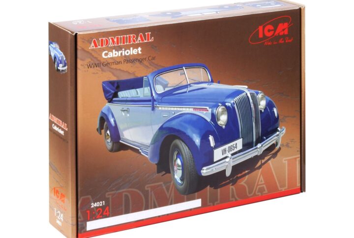 Збірна модель ICM - Admiral кабріолет, німецький пасажирський автомобіль 2 Світової війни (24021)