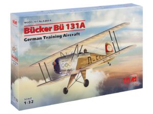 Збірна модель ICM - Bücker Bü 131A, Німецький учбовий літак (32033)