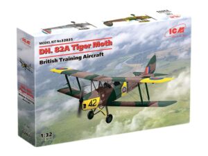 Збірна модель ICM - D.H. 82A Tiger Moth, Британський учбовий літак (32035)