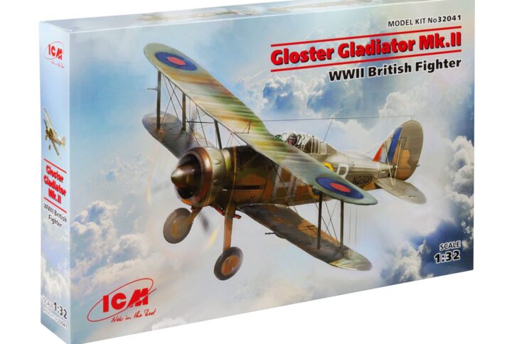 Збірна модель ICM - Gloster Gladiator Mk.II, Британський винищувач II СВ (32041)