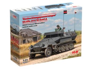 Збірна модель ICM - 'Beobachtungspanzerwagen' Sd.Kfz.251/18 Ausf.A, німецька машина спостереження 2СВ з екіпажем (35105)