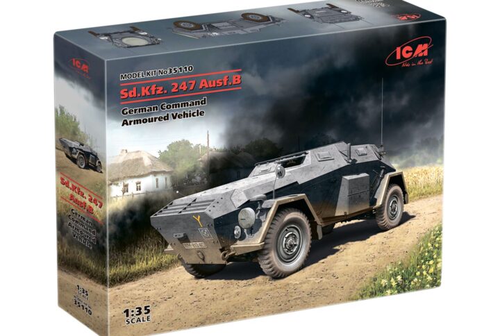 Збірна модель ICM - Sd.Kfz. 247 Ausf.B, Німецький бронеавтомобіль керування (35110)