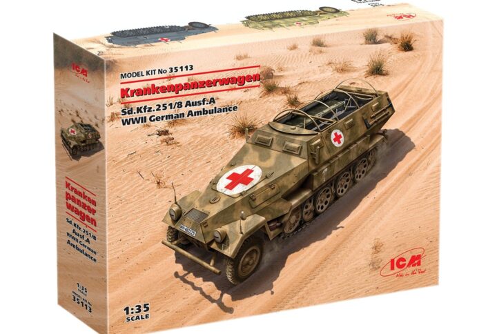 Збірна модель ICM - Sd.Kfz.251/8 Ausf.A "Krankenpanzerwagen", німецький санітарний Військова техніка 2СВ (35113)