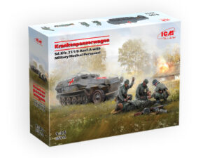 Збірна модель ICM - 'Krankenpanzerwagen' Sd.Kfz.251/8 Ausf.A , німецький санітарний Військова техніка 2СВ з медичним персоналом (35114)