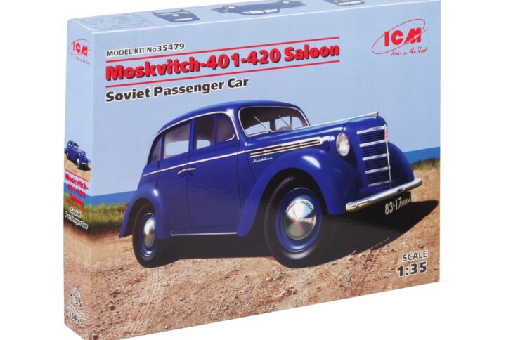 Збірна модель ICM - Москвіч-401-420 седан, радянський пасажирський автомобіль (35479)
