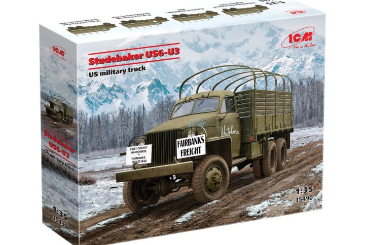 Збірна модель ICM - Studebaker US6-U3, військова вантажівка США (35490)
