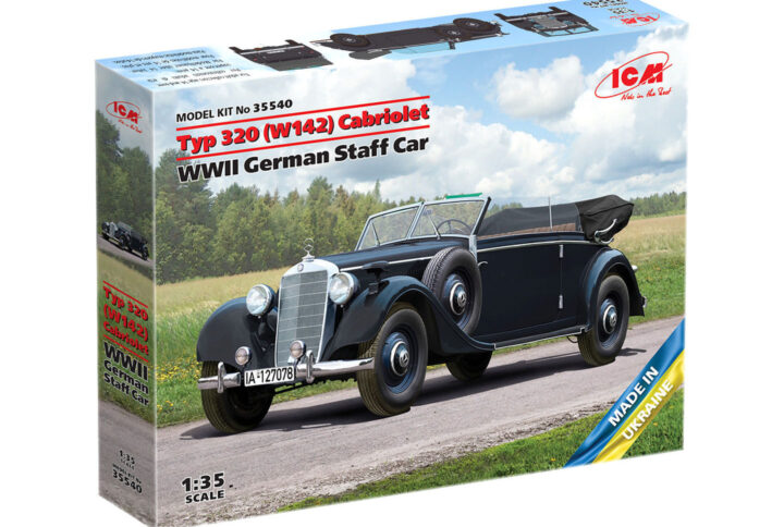 Збірна модель ICM - Typ 320 (W142) Cabriolet, Німецький штабний автомобіль 2СВ (35540)