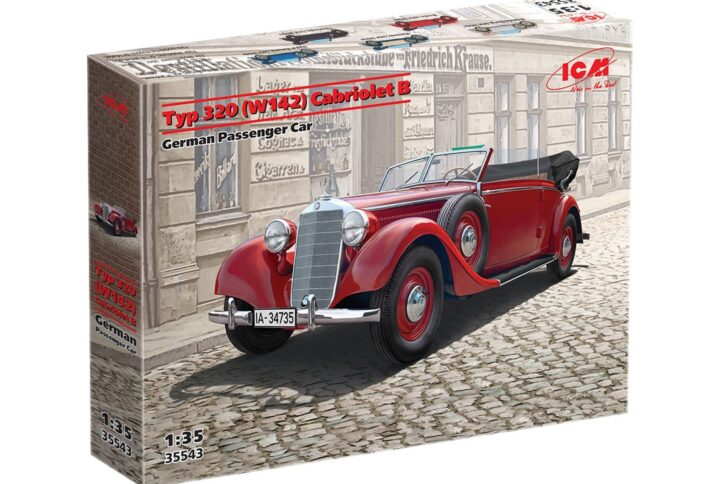 Збірна модель ICM - Typ 320 (W142) Cabriolet B, німецький легковий автомобіль (35543)