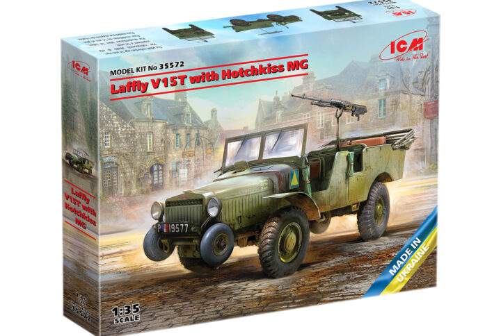Збірна модель ICM - Laffly V15T з кулеметом Hotchkiss (35572)
