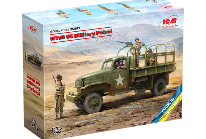 Збірна модель ICM - Військовий патруль США 2СВ (G7107 з кулеметом M1919A4) (35599)