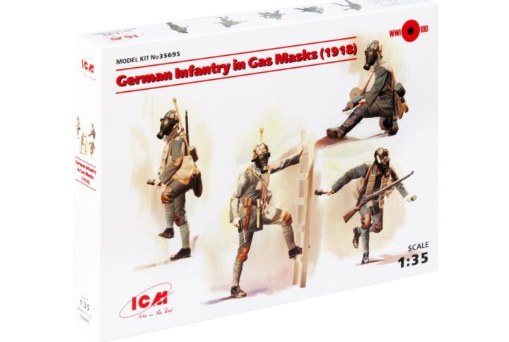 Збірна модель ICM - Німецька піхота в протигазах (1918 р.) (35695)