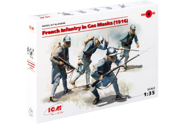 Збірна модель ICM - Французька піхота в протигазах (1918 р.) (35696)