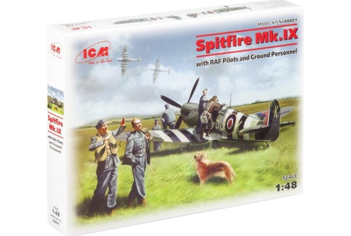 Збірна модель ICM - Спітфайр Mk.IX з пілотами i техніками ВПС Великобританії (48801)