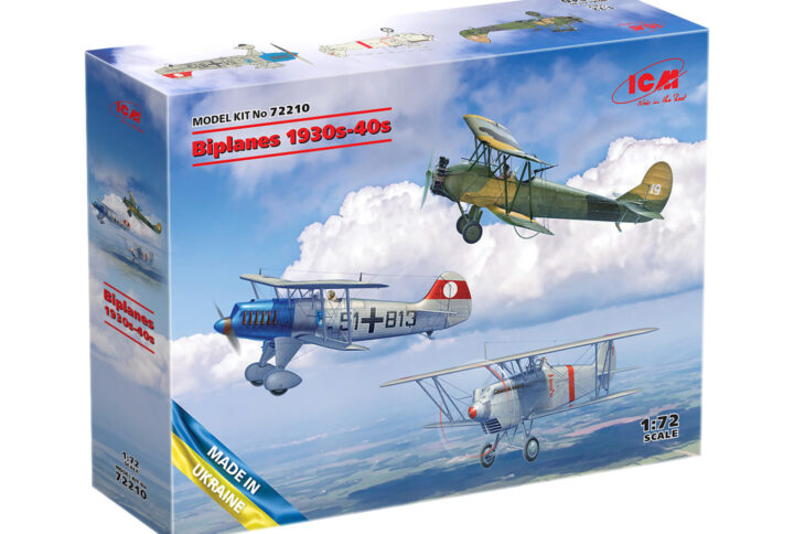 Збірна модель ICM - Біплани 1930-1940-х років (Не-51A-1, Ki-10-II, U-2/Po-2VS) (72210)