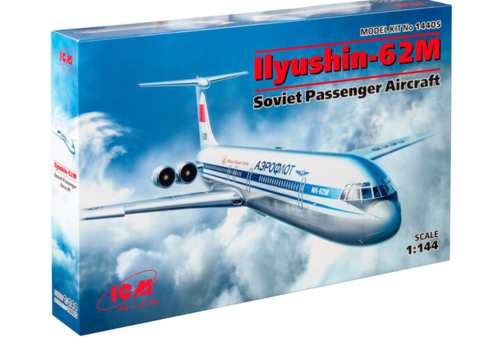 Збірна модель ICM - Ільюшин-62М, Радянський пасажирський літак (14405)